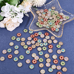 120 Stück 6 Farben Legierung Strass Druckknöpfe&nbsp;DIY-CY0002-30