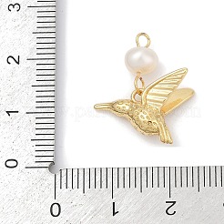 Подвески из натурального пресноводного жемчуга и латуни KK-U062-03G