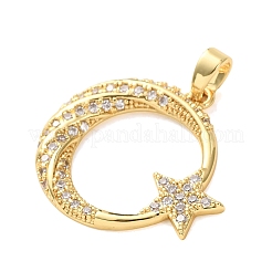 Pendentifs en laiton zircon cubique transparent&nbsp;KK-C264-12A-G