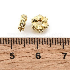 Laiton micro pavé perles d'espacement zircon cubique transparent&nbsp;KK-Z156-13G-02