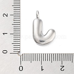 Pendenti con lettere a palloncino in ottone placcato a cremagliera&nbsp;KK-C050-01P-J