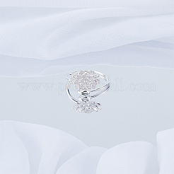 1 шт. латунные регулируемые манжеты для женщин&nbsp;RJEW-LP0003-56