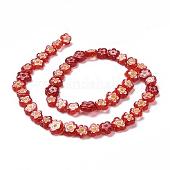 Millefiori a mano fili di perline di vetro&nbsp;LAMP-J035-10mm-51