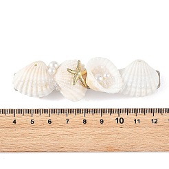 Haarspangen aus Naturmuscheln und Muschelperlen&nbsp;PHAR-TA000011