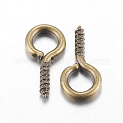 アイアンスクリューアイピンヒートンキャップ  片穴パーツ用  ミックスカラー  13x6.5x1.5mm  穴：4mm  ピン：1.5mm&nbsp;IFIN-R211-02-M