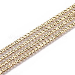 3.28フィート 304 ステンレススチールカーブチェーン  溶接されていない  多面カット  ゴールドカラー  5x3x0.8mm&nbsp;X-STAS-D414-09