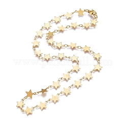 Ожерелья из звеньевой цепи из нержавеющей стали 304 NJEW-L457-008G