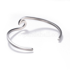 Brazaletes de acero inoxidable 304 resistentes al deslustre&nbsp;BJEW-G611-01P