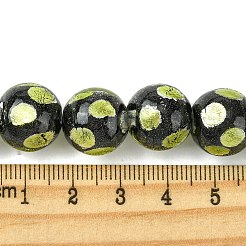 Серебряные песочные бусины лэмпворк ручной работы LAMP-A003-01B