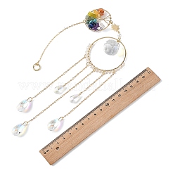 Lebensbaum-Edelsteinperlen und Glas-Sonnenfänger&nbsp;HJEW-TA00481