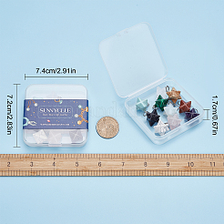 10 шт. 10-цветные подвески из розового кварца G-SC0002-01