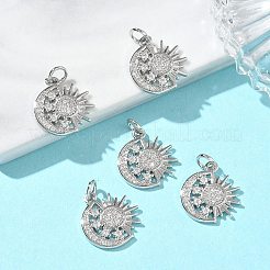 Shegrace Messing-Anhänger mit Mikropavé-Fassung aus klaren Zirkonia&nbsp;XGRQ3P472-636P