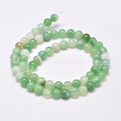 Натуральные полосатые агатовые / полосатые агатовые нити G-G962-8mm-02