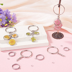 5 pendentif à lunette arrière ouverte en acier inoxydable 304&nbsp;STAS-TAD0001-01D