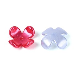 Перламутровые непрозрачные акриловые колпачки для бусин-цветочков&nbsp;SACR-T030-73M