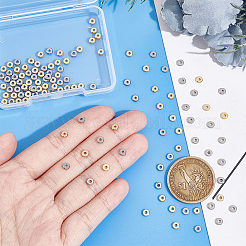 120 pz 2 colori perline distanziatrici in acciaio inossidabile 304&nbsp;STAS-UN0052-32