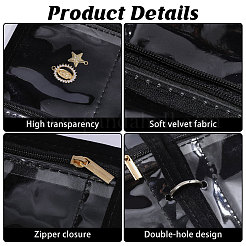Pochettes à bijoux en tissu Oxford avec fermeture éclair&nbsp;ABAG-WH0045-85