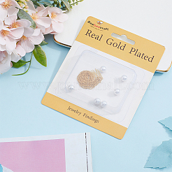 5 пара латунных сережек-гвоздиков с покрытием DIY-BBC0001-89