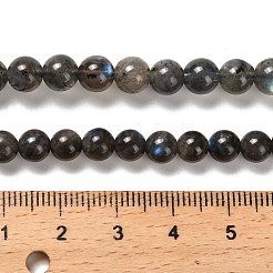 Натуральные черные лабрадоритные бусинки G-C205-A01-6mm