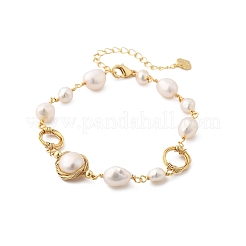 Жемчужные браслеты из бисера BJEW-P350-02G