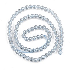 Гальванизируйте прозрачные стеклянные бусины&nbsp;EGLA-B013-02A-PL05