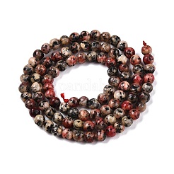 Окрашенные природные белый нефрит бисер пряди G-T140-4mm-B06