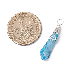 Подвески из гальванизированной необработанной натуральной кварцевой меди с проволочной обмоткой&nbsp;PALLOY-JF03426-02