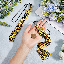 Décorations de pendentif de pompon de remise de diplôme en polyester&nbsp;AJEW-WH20020-078A