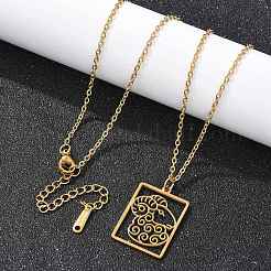 Ожерелье из нержавеющей стали 304 NJEW-D330-01G-01