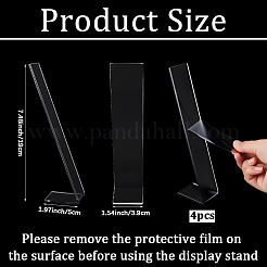 4 шт. прозрачные акриловые наклонные подставки для шпилек ODIS-SP0001-05