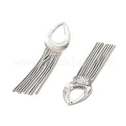 Boucles d'oreilles en laiton en forme de larme creuse&nbsp;EJEW-L270-26A-P