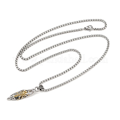 Ожерелья из сплава с подвеской в виде солнца и коробкой-цепочкой NJEW-Z101-02P