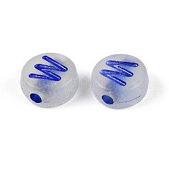 Светящиеся матовые акриловые бусины&nbsp;FACR-T008-02W