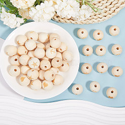 60 шт. 6 стиля деревянные европейские резные бусины WOOD-GL0001-17