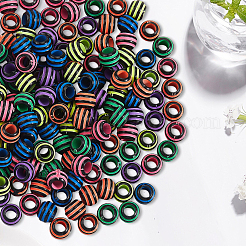 200 шт. окрашенные распылением акриловые европейские бусины&nbsp;SACR-PA0001-13