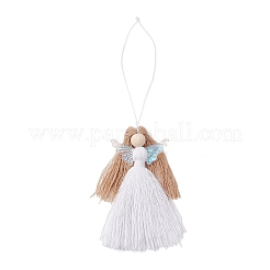 Подвесные украшения в виде ангелов из полиэстера и стекла&nbsp;HJEW-JM04648