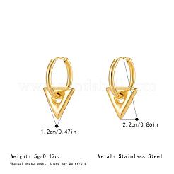 Pendientes colgantes de aro de acero inoxidable 304 para mujer&nbsp;AF5026-8