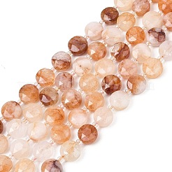 Натуральный красный гематоидный кварц / нити из железистого кварца G-F812-C06-01