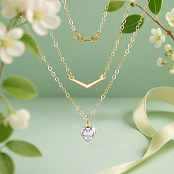 4 шт. 2-х цветные ожерелья из сплава со стразами в 3 слоя&nbsp;NJEW-HY0001-25B