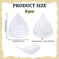 Insertos de almohadillas de sujetador de poliéster&nbsp;DIY-WH0816-072A-01