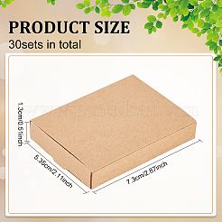 Boîtes à tiroirs en carton pliantes rectangulaires&nbsp;LS-CON-WH0094-15B