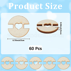 1 набор деревянных пуговиц с 1 отверстиями BUTT-CY0001-16C