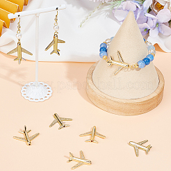 8 шт. латунные микрофибровые бусины-авиапланы с кубическим цирконием&nbsp;ZIRC-BBC0003-54G