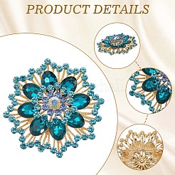 Броши со стразами из цветочного сплава для рюкзака JEWB-WH20011-02E