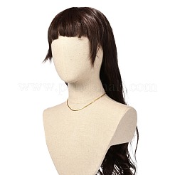 304ステンレススチールベネチアンチェーンネックレス＆ブレスレットセット  チェーンタブ付き  丸カンとカニカン  ゴールドカラー  18.5~40.5x0.2cm  2個/セット&nbsp;SJEW-JS01216