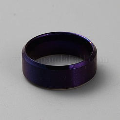 Anillos de banda lisa de acero inoxidable 304&nbsp;RJEW-WH0003-43C