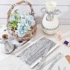 Пластиковые и полиэстеровые эластичные бусины с пайетками OCOR-WH0082-04A