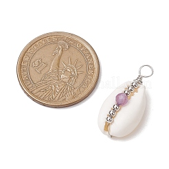 7 шт. 7 стиля ограненный круглый натуральный аметист PALLOY-JF02937