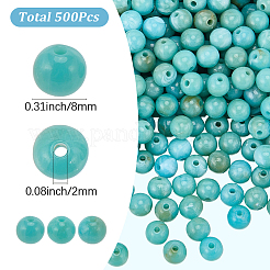 500 шт. круглые акриловые бусины с имитацией драгоценных камней&nbsp;OACR-SP0001-67