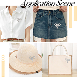 Нашивки-бантики из страз&nbsp;PATC-WH20018-003